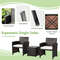 3Piece Patio Wicker Furniture Set With Storage Table Protective Cover Durable Outdoor Seating 6