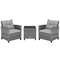 Outdoor Wicker Conversation Set With Tempered Glass Coffee Table And Cushions Patio Furniture For B 0