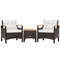 Outdoor Patio Rattan Furniture Set With Removable Cushions And Coffee Table PE Wicker Chairs For Ba 0