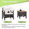 Outdoor Patio Rattan Furniture Set With Removable Cushions And Coffee Table PE Wicker Chairs For Ba 7