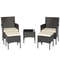 Modern Outdoor Wicker Sofa Set With Coffee Table And Ottomans PE Rattan Patio Seating Set For Porch 0