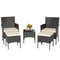Modern Outdoor Wicker Sofa Set With Coffee Table And Ottomans PE Rattan Patio Seating Set For Porch 6