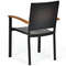 Set Of 4 Outdoor Patio PE Rattan Dining Chairs With PowderCoated Steel Frame RustResistant Stacka 6
