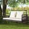 880LBS Wicker Hanging Porch Swing With Cushions HandWoven PE Rattan Outdoor Swing Chair 7