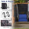 1Person Rattan Hanging Porch Swing Seat With Cushions Ropes Cozy Outdoor Relaxation Chair 2