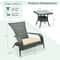 3Piece Outdoor Adirondack Set Wicker Chairs With Cushions Side Table For Patio Relaxation 6
