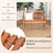 Outdoor Wood Bench For 2  Patio Loveseat With Comfortable Armrests  Slatted Backrest 3
