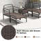 5Piece Patio Conversation Set With 2 Ottomans  Coffee Table PE Rattan Outdoor Furniture With Cushio 4