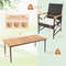 79-Inch Outdoor Dining Set with Acacia Wood Table & 8 Rattan-Woven Chairs Weather-Resistant Patio Furniture