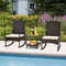 3-Piece Patio Rocking Set – Wicker Rocking Chairs with 2-Tier Coffee Table for Outdoor Relaxation