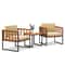 Outdoor Patio Chair Set With Soft Cushions Acacia Wood Sofa Set For Deck Garden Porch Poolside Rel 7