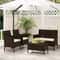 Outdoor Patio Rattan Conversation Set With Cushions Comfortable Wicker Loveseat Chairs Coffee Tabl 1