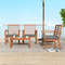 Outdoor Furniture Set With Acacia Wood Frame Sturdy Patio Seating Set With Loveseat Chairs Coffee T 2