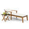 Adjustable Outdoor Chaise Lounge Chair Rattan Patio Recliners With Armrests  Soft Cushion Solid Aca 7