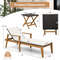 Adjustable Outdoor Chaise Lounge Chair Rattan Patio Recliners With Armrests  Soft Cushion Solid Aca 6