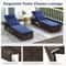 Adjustable Outdoor PE Rattan Chaise Lounge Chair With Backrest Recliner With Cushion Side Table Fo 5