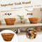 16 Inch Teak Wood Washbasin with Drainage Hole – Smooth Finish, Durable & Water-Resistant