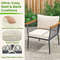 4-Piece Patio Rattan Furniture Set with 2-Tier Coffee Table – Outdoor PE Wicker & Acacia Wood Sofa Set