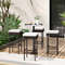 Patio Rattan Barstools Set of 2/4 with Footrest & Soft Cushions – Outdoor Wicker Bar Height Chairs for Backyard, Balcony