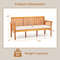 62.5 Inches Patio 3-Seat Wood Bench with Soft Seat Cushions – Premium Acacia Outdoor Bench for Backyard & Garden