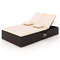 Patio Double Chaise Lounge With Cushions  Folding Side Trays Adjustable Backrest For Two 7
