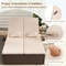 Patio Double Chaise Lounge With Cushions  Folding Side Trays Adjustable Backrest For Two 2