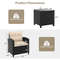 3Piece Patio Furniture Set With Tempered Glass Coffee Table Outdoor Wicker Sofa  Chairs 4
