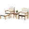 5Piece Rattan Furniture Set With Square Coffee Table Outdoor Patio Seating 7