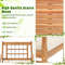3Piece Wood Patio Furniture Set With Seat Cushions Acacia Wood Frame For Durability  Style 2