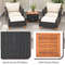 5Piece Patio Furniture Set With Loveseat  Armchairs Outdoor Porch Sectional With Storage Table 3