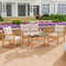 PE Wicker  Acacia Wood Frame Outdoor Patio Set 4Piece Conversation Bistro Furniture 3