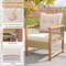 PE Wicker  Acacia Wood Frame Outdoor Patio Set 4Piece Conversation Bistro Furniture 4