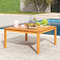 Solid Acacia Wood Coffee Table 355 Inches Patio Side Table With Slatted Design For Outdoor Living 1