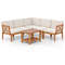 Outdoor Acacia Wood Patio Furniture Set With Cushions Coffee Table Modular Sectional Seating For L 7