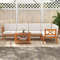 Outdoor Acacia Wood Patio Furniture Set With Cushions Coffee Table Modular Sectional Seating For L 3