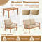 Premium Outdoor Acacia Wood Conversation Set With Cushions Coffee Table Elegant Patio Furniture Fo 6