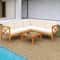 Outdoor Patio Sectional Set Solid Acacia Wood Modular Furniture With Cushions Coffee Table For Bac 3