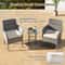 2-Piece Outdoor PE Rattan Armchairs with Cozy Seat Cushions – All-Weather Patio Chairs