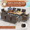 9-Piece Outdoor Dining Set with Acacia Wood Table Top, 8 PE Rattan Chairs & Sturdy Metal Frame