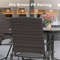 Foldable Patio PE Wicker Dining Chairs With Armrests And Sturdy Metal Frame Outdoor Seating For Bac 4