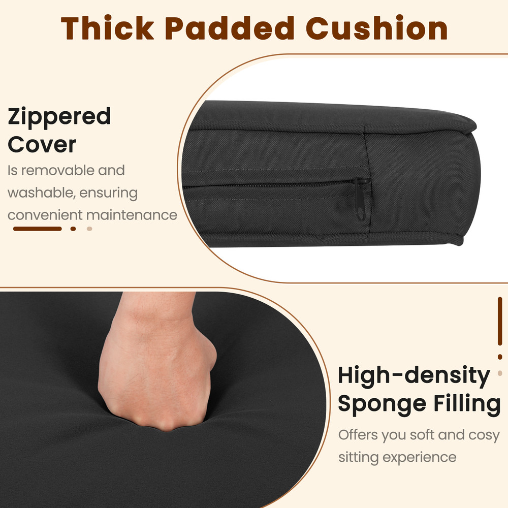 Patio Furniture Set Tempered Glass Table  Cushioned Chairs For Outdoor Patio Deck Porch Backyard Se 5