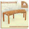 Curved Outdoor Bench Solid Acacia Wood Garden Bench For Fire Pit Backyard Balcony  Patio Seating 7