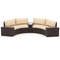 Outdoor Patio Furniture Set With Cushioned Loveseats Side Tables AllWeather PE Rattan Sectional Fo 0