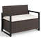 Rattan Patio Storage Bench Weatherproof Wide Seat  Large UnderSeat Compartment 7