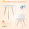 Modern Kids Activity Play Table 2 Chairs Set With Beech Wood Legs Comfortable Cushions 4