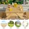3in1 Kids Picnic Table Wooden Outdoor Water Sand Table With Play Boxes MultiActivity Play Set 3