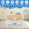Kids Wooden Activity Table  Chairs Set 4in1 Storage Play Desk With Detachable Blackboard For Toddle 3