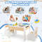 Kids Wooden Activity Table  Chairs Set 4in1 Storage Play Desk With Detachable Blackboard For Toddle 2