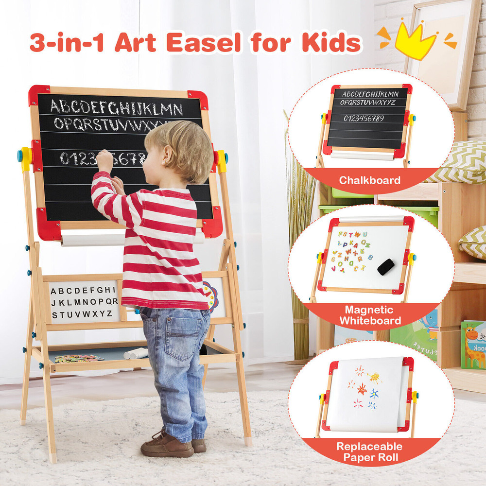 Kids Vanity Table And Chair Set With Drawer Shelf  Rabbit Mirror 2in1 Dressing  Study Desk For Litt 6