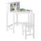 Kids Wooden Corner Desk And Chair Set With Hutch  Storage SpaceSaving Study Table 6